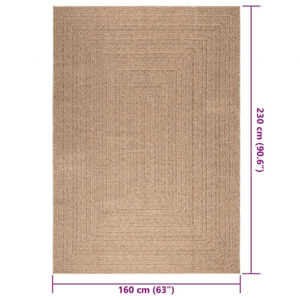 Teppich 160x230 cm Jute-Optik Innen und Außen