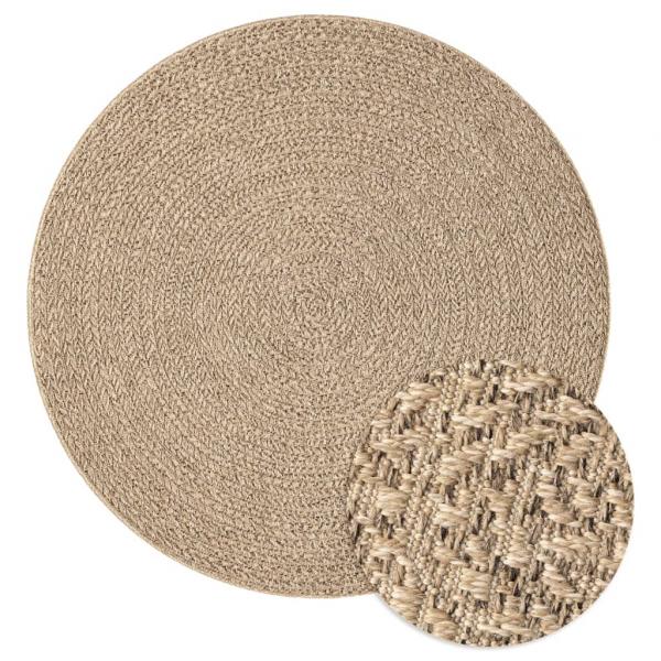 ARDEBO.de - Teppich 90 cm Jute-Optik Innen und Außen