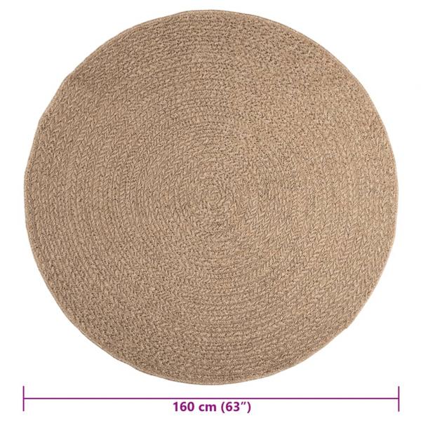 Teppich 160 cm Jute-Optik Innen und Außen