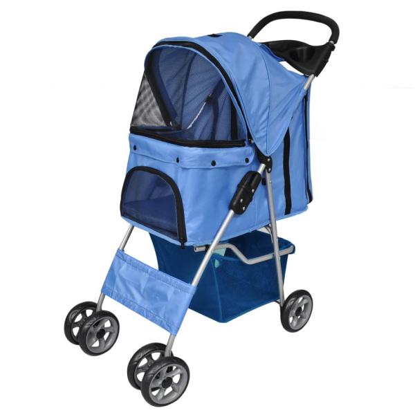 ARDEBO.de - Hundewagen Hundebuggy Blau 