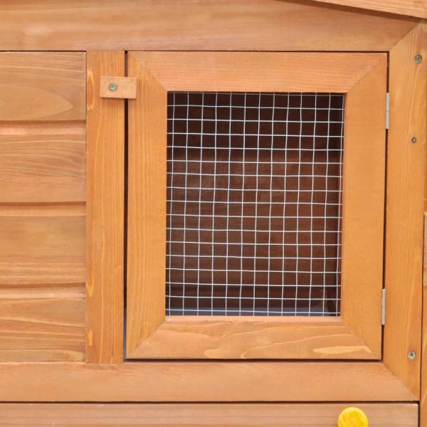 Großer Kaninchenstall Kleintierhaus Hasenstall mit Dächern Holz  