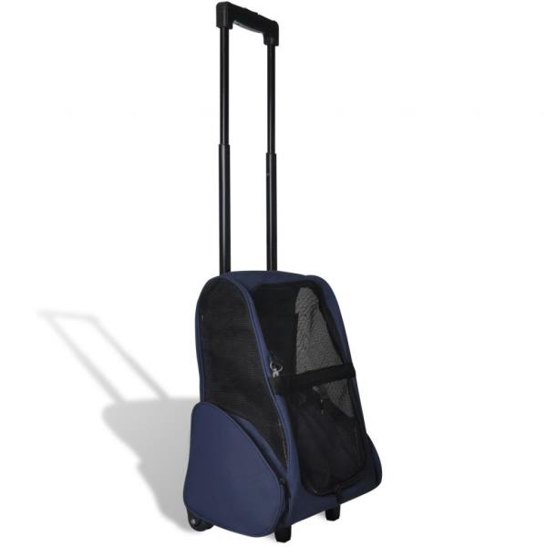 ARDEBO.de - Trolley für Haustiere 3-in-1 Faltbar Blau