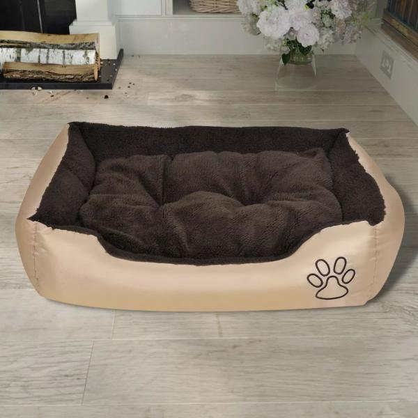 Warmes Hundebett mit Polsterkissen XL