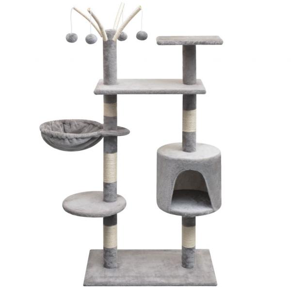 ARDEBO.de - Katzen-Kratzbaum 125 cm Grau