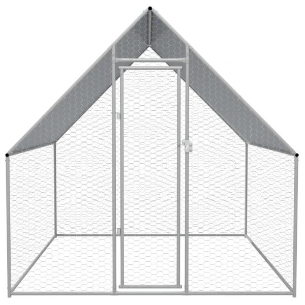 Outdoor-Hühnerkäfig 2x2x1,92 m Verzinkter Stahl