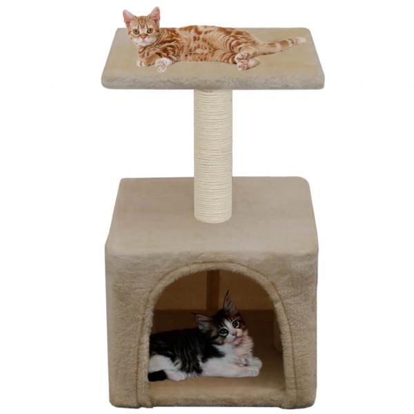 ARDEBO.de - Katzen-Kratzbaum Sisal 55 cm Beige