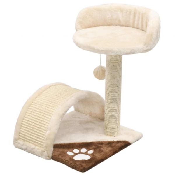 Katzen-Kratzbaum Sisal 40 cm Beige und Braun