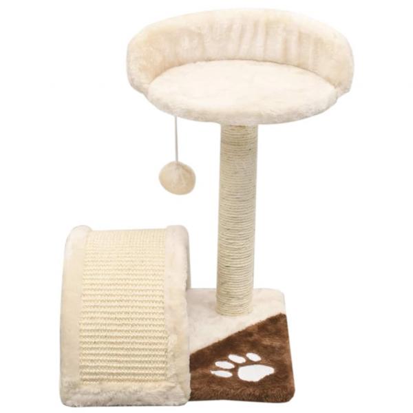 Katzen-Kratzbaum Sisal 40 cm Beige und Braun