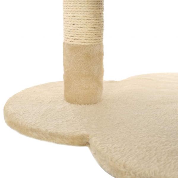 Katzen-Kratzbaum mit Sisal-Kratzstange 50 cm Beige und Braun