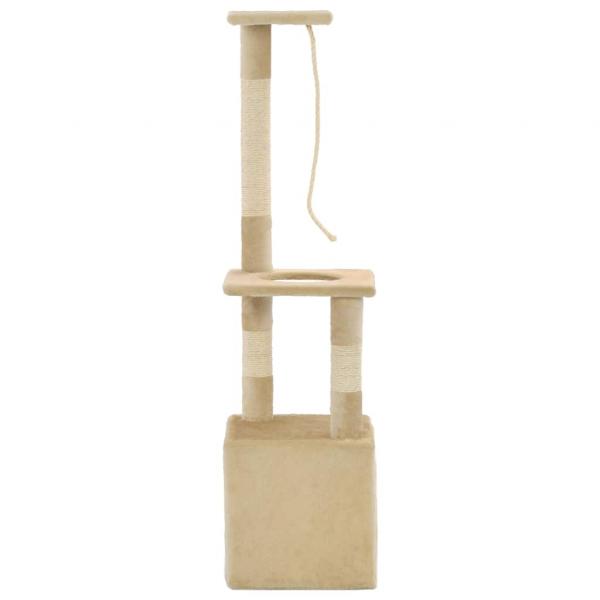 Katzen-Kratzbaum mit Sisal-Kratzsäulen 109 cm Beige 