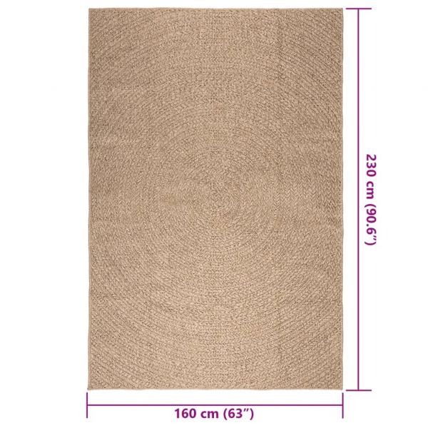 Teppich ZIZUR 160x230 cm Jute-Optik Indoor und Outdoor