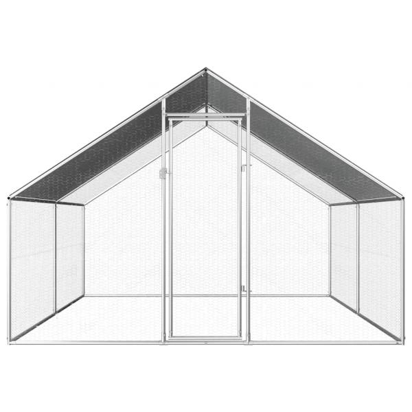 Outdoor-Hühnerkäfig 2,75x4x1,92 m Verzinkter Stahl  