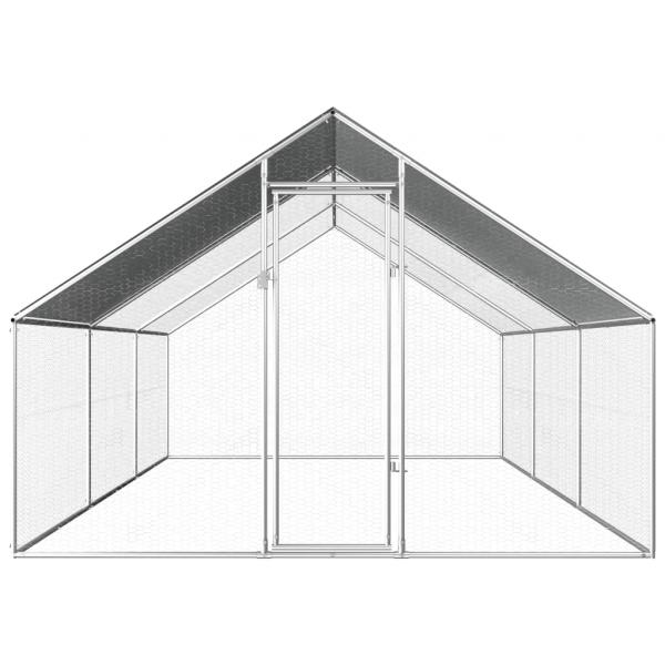 Outdoor-Hühnerkäfig 2,75x6x1,92 m Verzinkter Stahl  