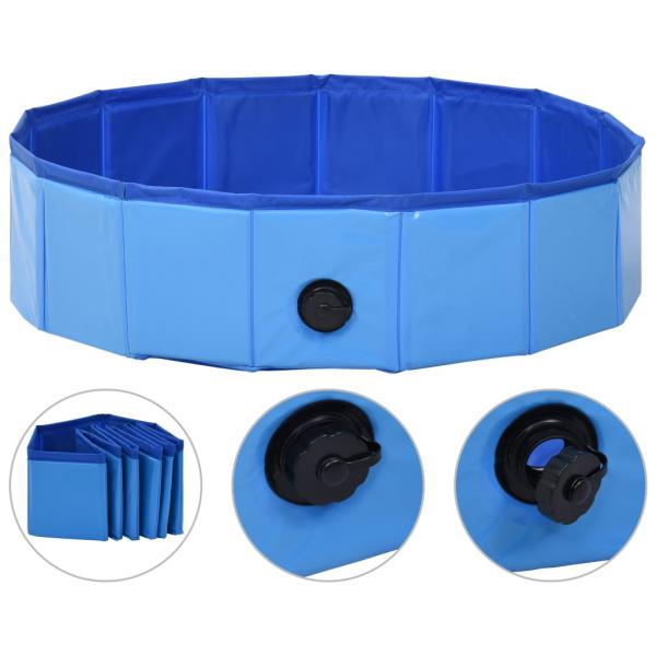 Hundepool Faltbar Blau 80 x 20 cm PVC