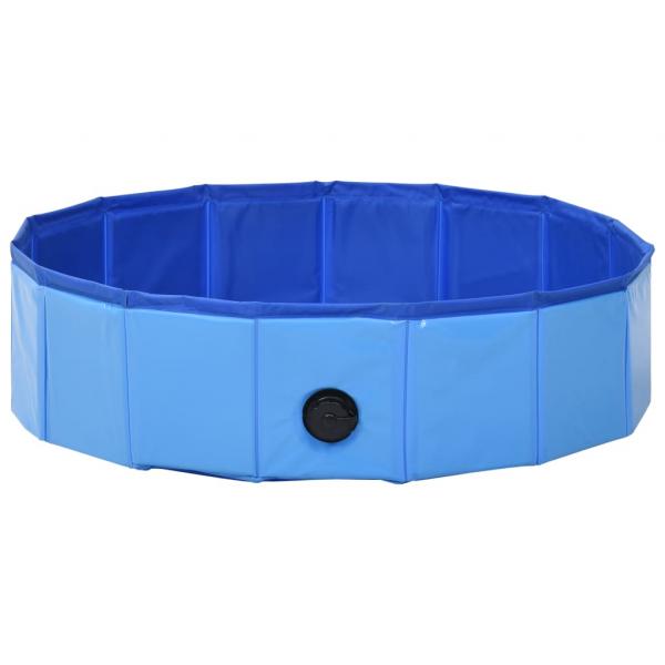 Hundepool Faltbar Blau 80 x 20 cm PVC