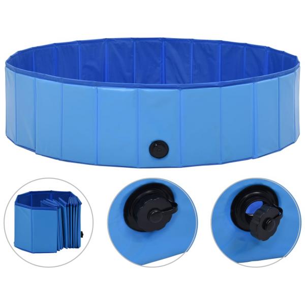 Hundepool Faltbar Blau 120 x 30 cm PVC