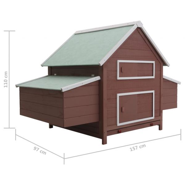 Hühnerstall Braun 157x97x110 cm Holz