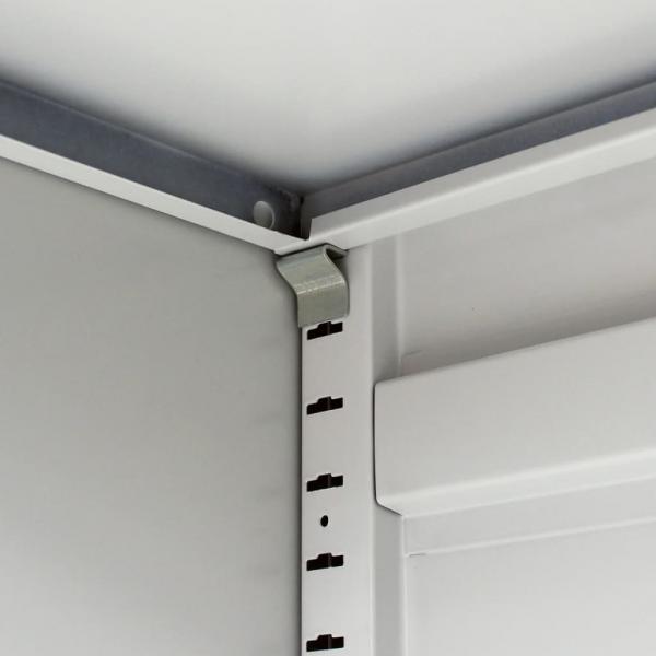 Büroschrank mit 2 Türen Stahl 90x40x180 cm Grau