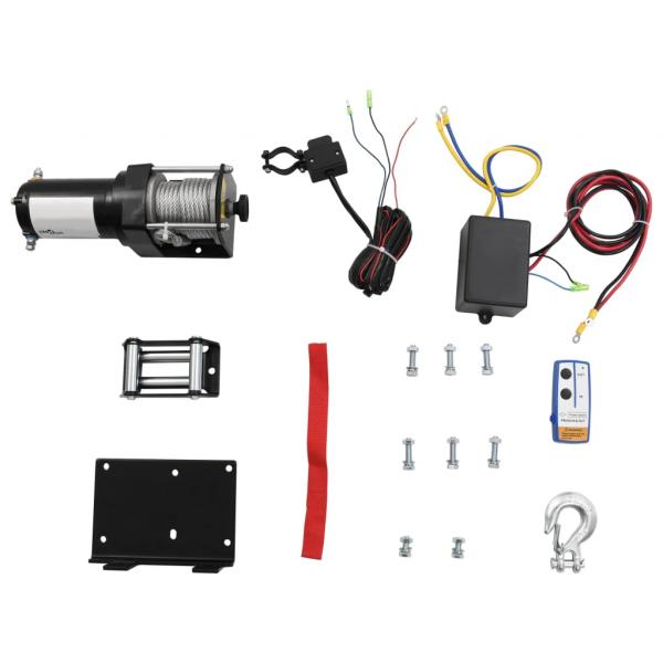 ARDEBO.de - 12 V Elektrische Seilwinde 1360kg + Montageplatte Fernbedienung