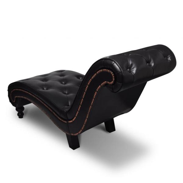 Chaiselongue Braun Kunstleder 