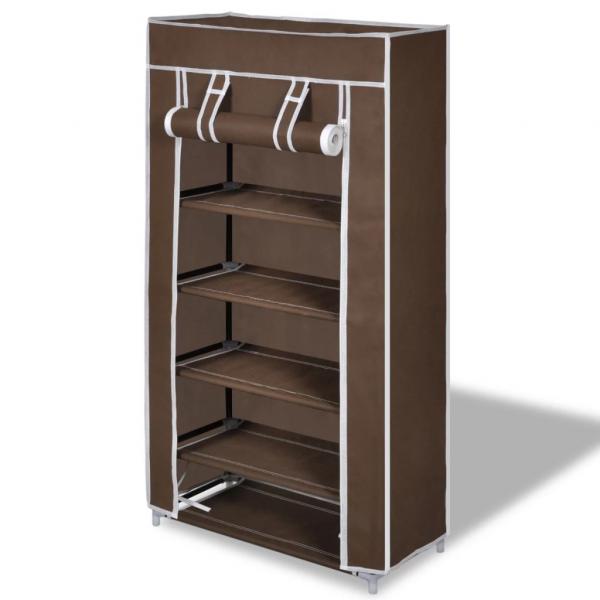 ARDEBO.de - Schuhschrank Schuhregal Schuhablage 5 Schicht 58 x 28 x 106 cm Braun