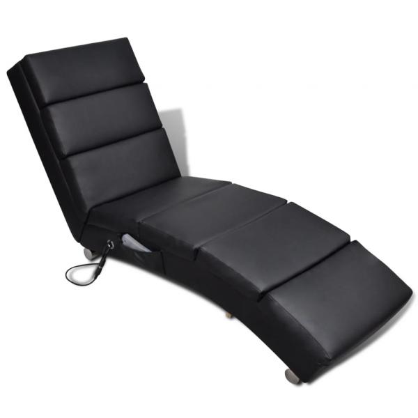 ARDEBO.de - Massage-Chaiselongue Schwarz Kunstleder