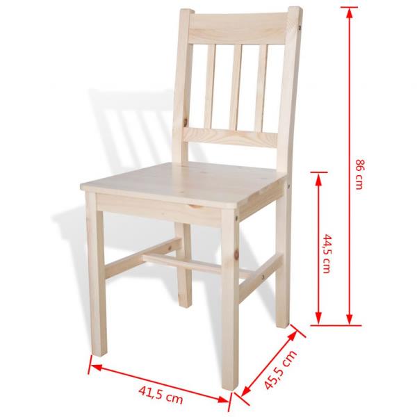 Esszimmerstühle 4 Stk. Kiefernholz