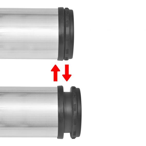 4 höhenverstellbare Tischbeine Nickel gebürstet 870 mm