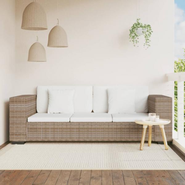 ARDEBO.de - 3-Sitzer Sofa Echtes Rattan 