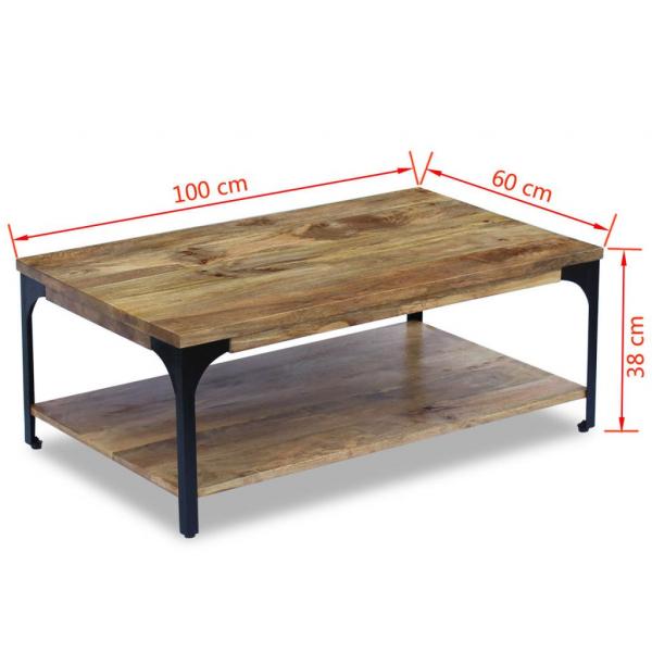 Couchtisch Mangoholz 100x60x38 cm