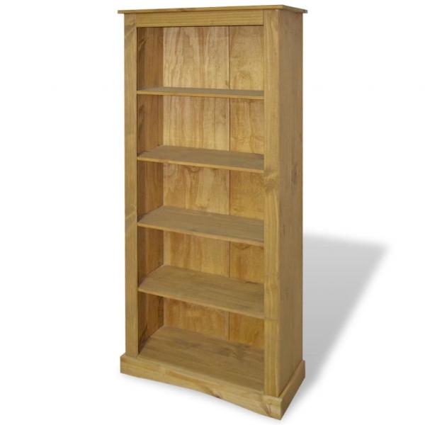 Bücherschrank 5 Fächer Mexiko-Stil Kiefernholz 81x40x170 cm