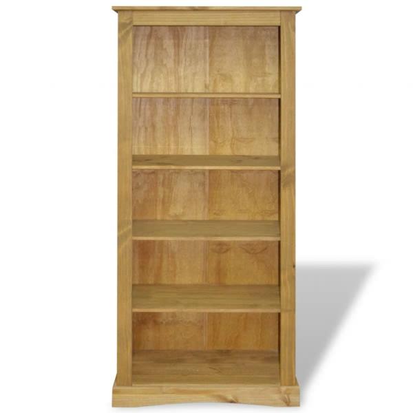 Bücherschrank 5 Fächer Mexiko-Stil Kiefernholz 81x40x170 cm