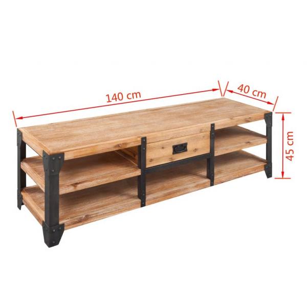 TV-Schrank Massivholz Akazie 140x40x45 cm