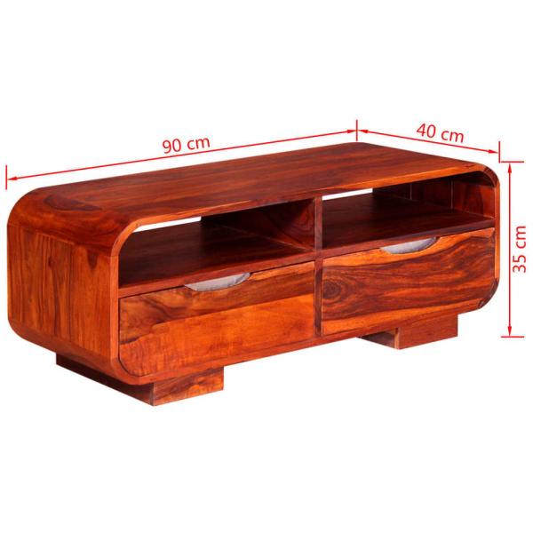 Couchtisch Massivholz Palisander 90x40x35 cm