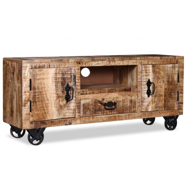 TV-Schrank Raues Mangoholz 110x30x50 cm