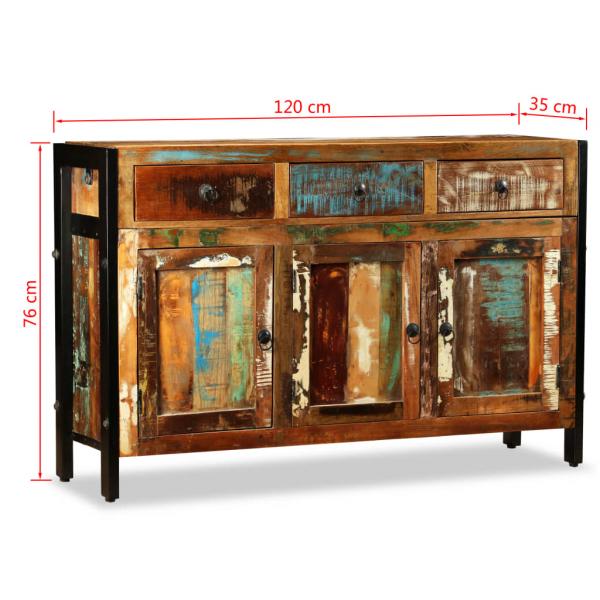 Sideboard Altholz Massiv 120x35x76 cm