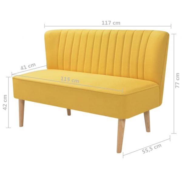 Sofa Stoff 117 x 55,5 x 77 cm Gelb