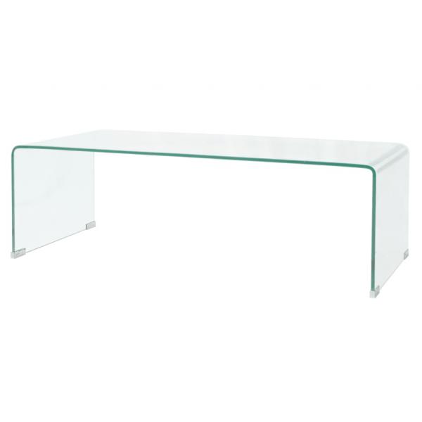 ARDEBO.de - Couchtisch Hartglas 98x45x30 cm Transparent