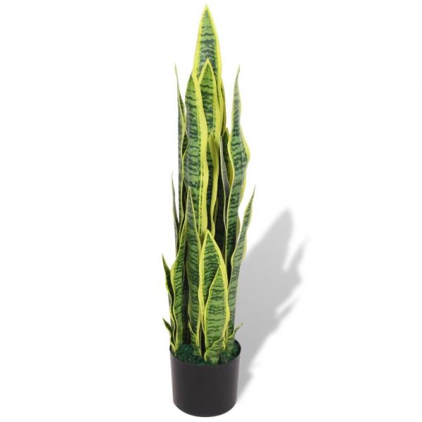 ARDEBO.de - Künstliche Sansevieria Bogenhanf mit Topf 90 cm Grün