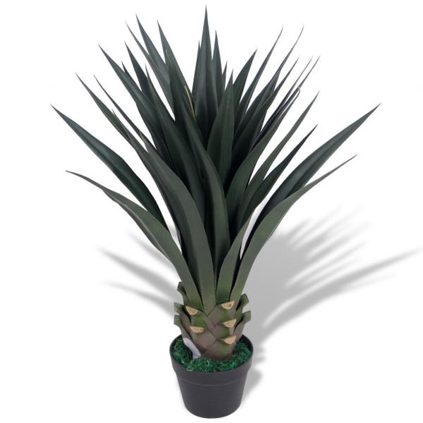 ARDEBO.de - Künstliche Yucca-Pflanze mit Topf 85 cm Grün