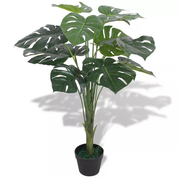 ARDEBO.de - Künstliche Monstera Fensterblatt mit Topf 70 cm Grün