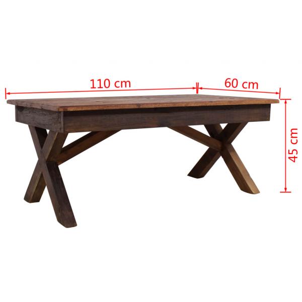 Couchtisch Altholz Massiv 110x60x45 cm