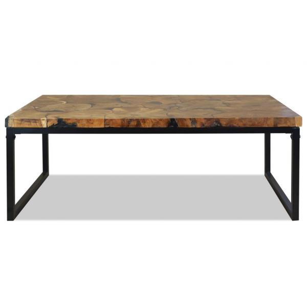 Couchtisch Teak Harz 110x60x40 cm