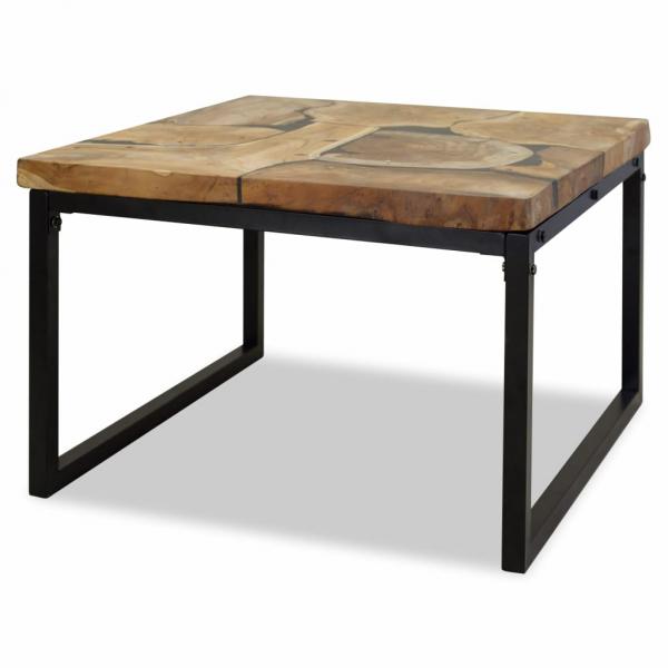 ARDEBO.de - Couchtisch Teak Harz 60x60x40 cm