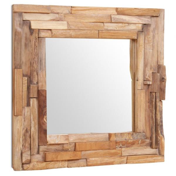 Dekorativer Spiegel Teak 60 x 60 cm Quadratisch