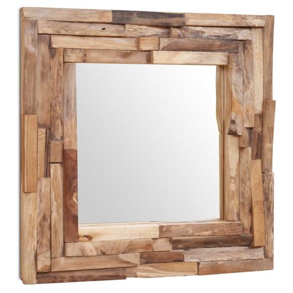 Dekorativer Spiegel Teak 60 x 60 cm Quadratisch