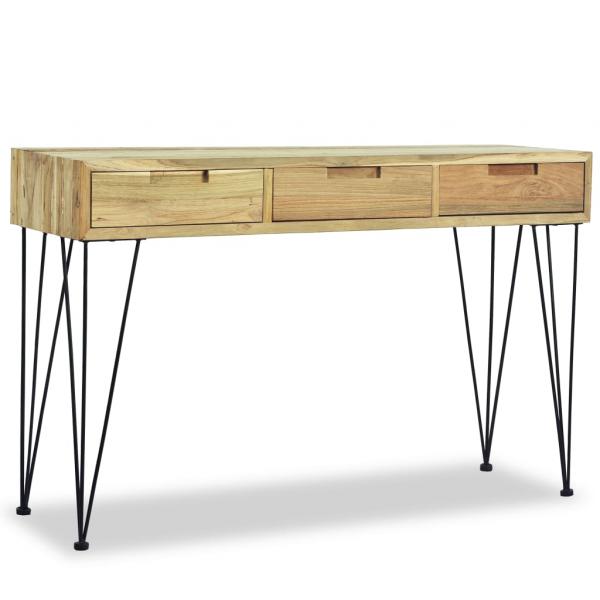 Konsolentisch 120 x 35 x 76 cm Teak Massiv