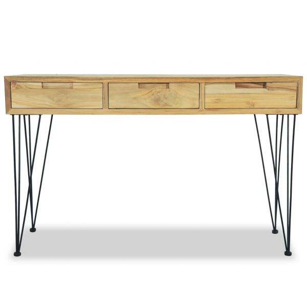 Konsolentisch 120 x 35 x 76 cm Teak Massiv