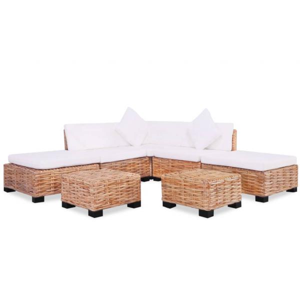 ARDEBO.de - Sofagarnitur 18-tlg. Natürliches Rattan