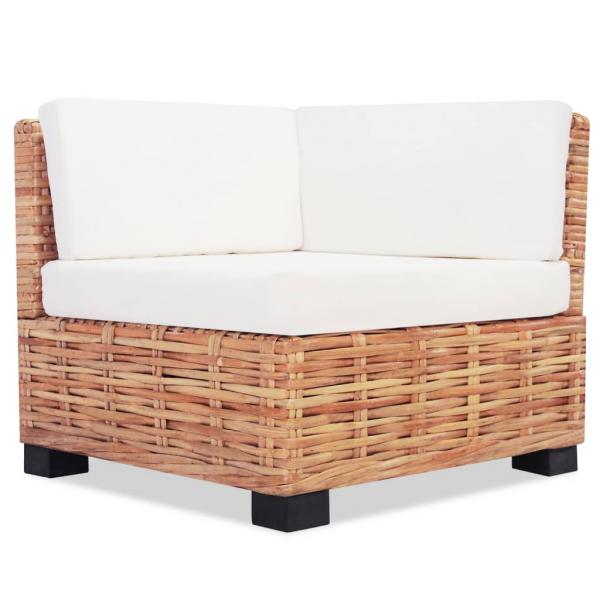 Sofagarnitur 18-tlg. Natürliches Rattan